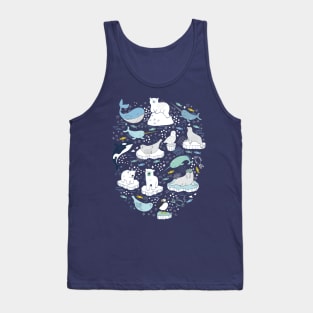 Arctic Animals - Cute animals floating on Icebergs by Cecca Designs Tank Top